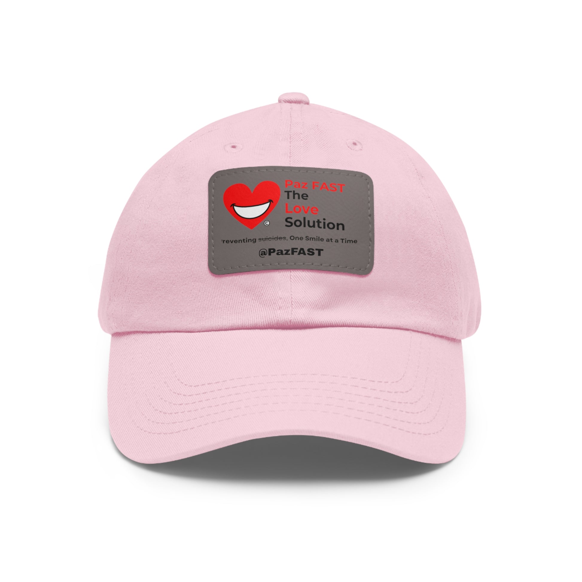 Dad Hat with Leather Patch (Rectangle) | Extend Total *Kindness with "Paz FAST, The Love Solution" - The Love Solution