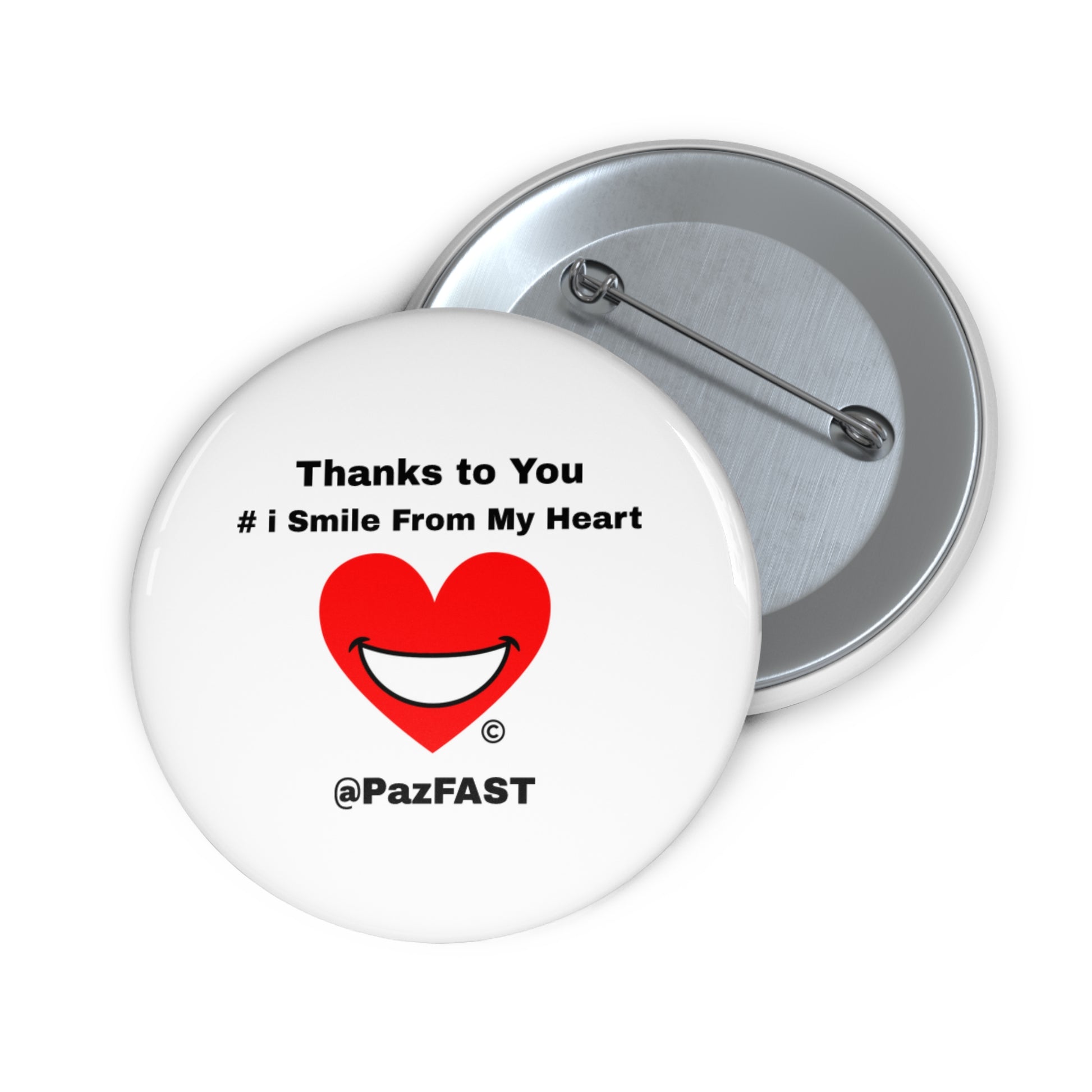 Custom Pin Buttons | Extend Total *Kindness with "Paz FAST, The Love Solution" - The Love Solution