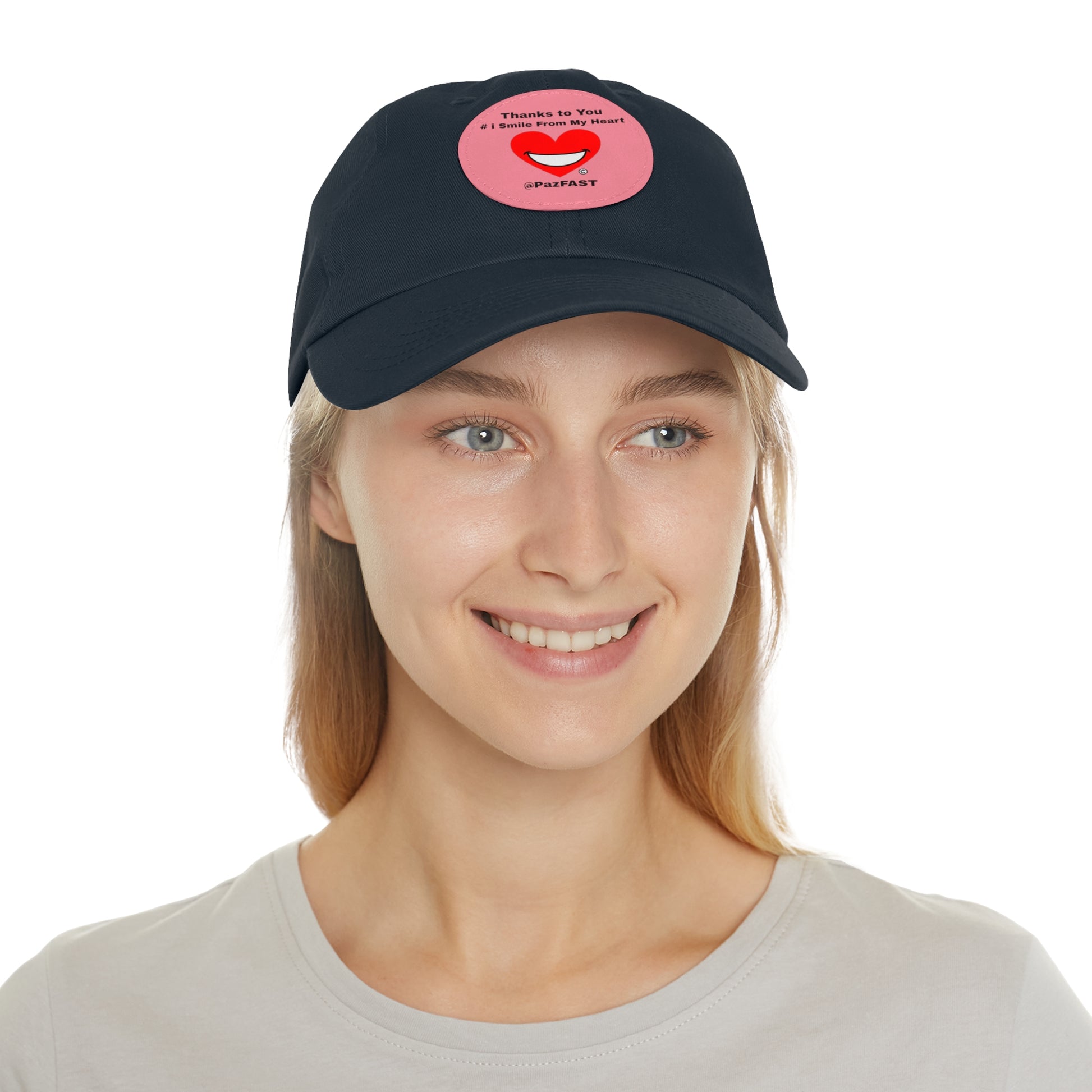 Dad Hat with Leather Patch (Round) | Extend Total *Kindness with "Paz FAST, The Love Solution" - The Love Solution