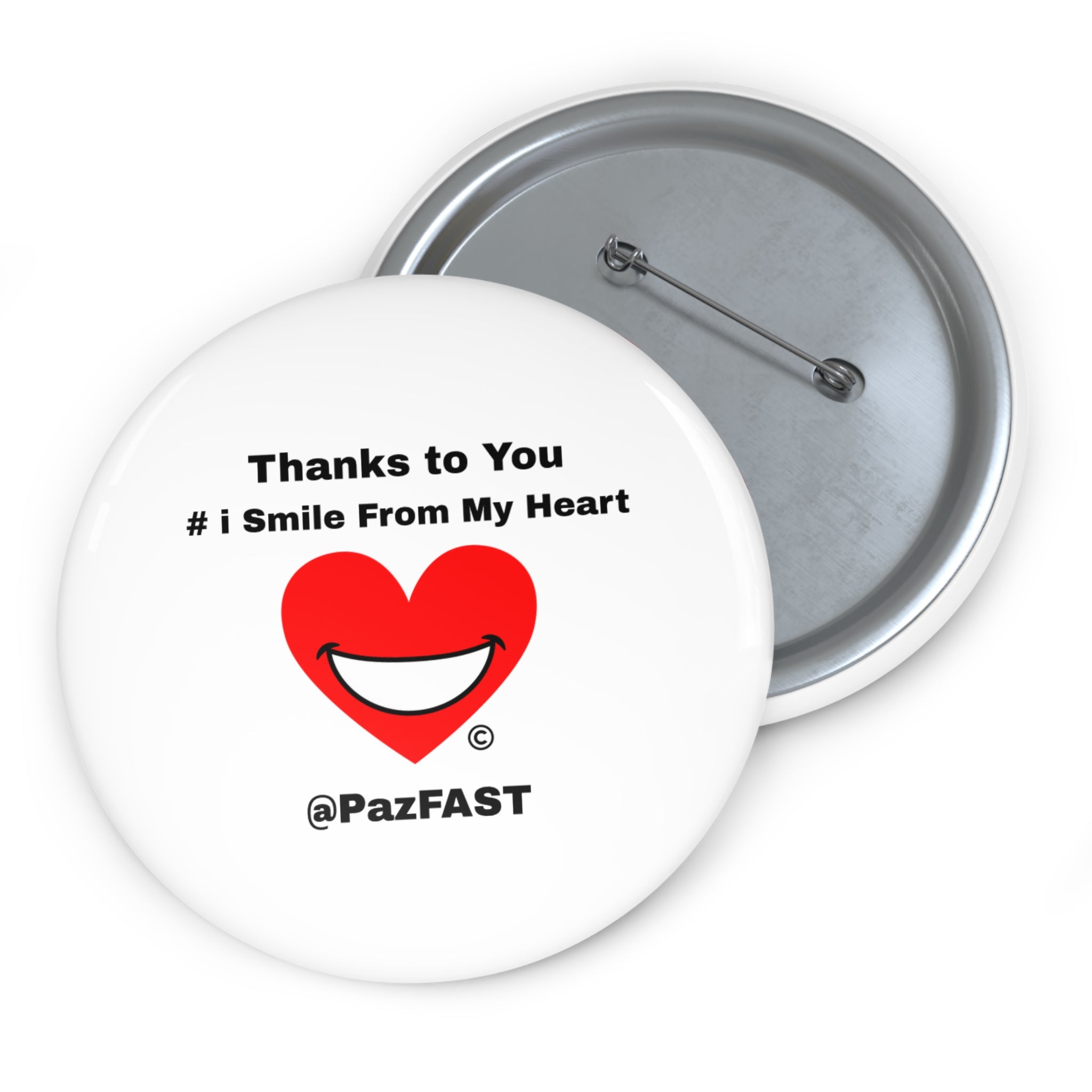 Custom Pin Buttons | Extend Total *Kindness with "Paz FAST, The Love Solution" - The Love Solution