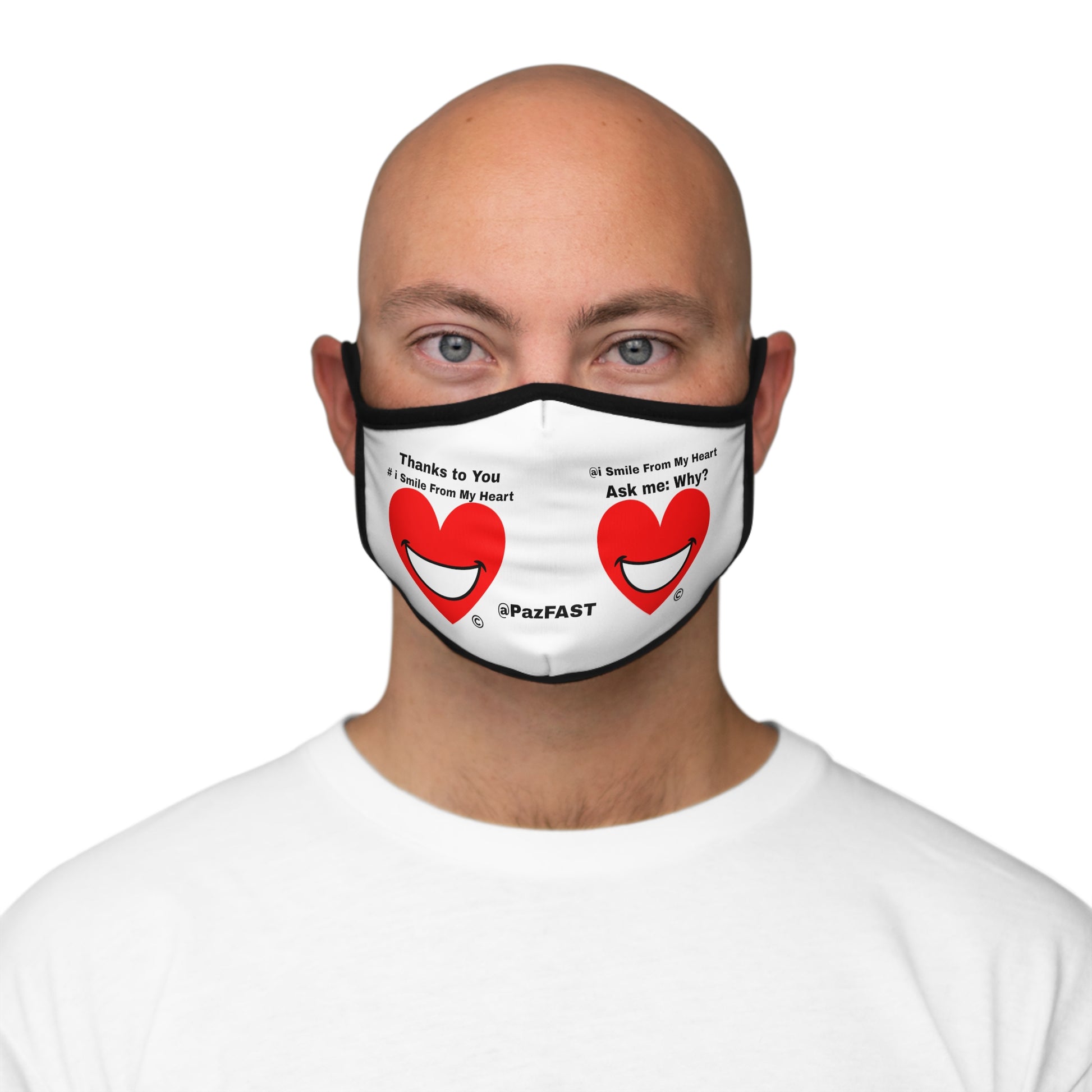 Fitted Polyester Face Mask | Extend Total *Kindness with "Paz FAST, The Love Solution" - The Love Solution