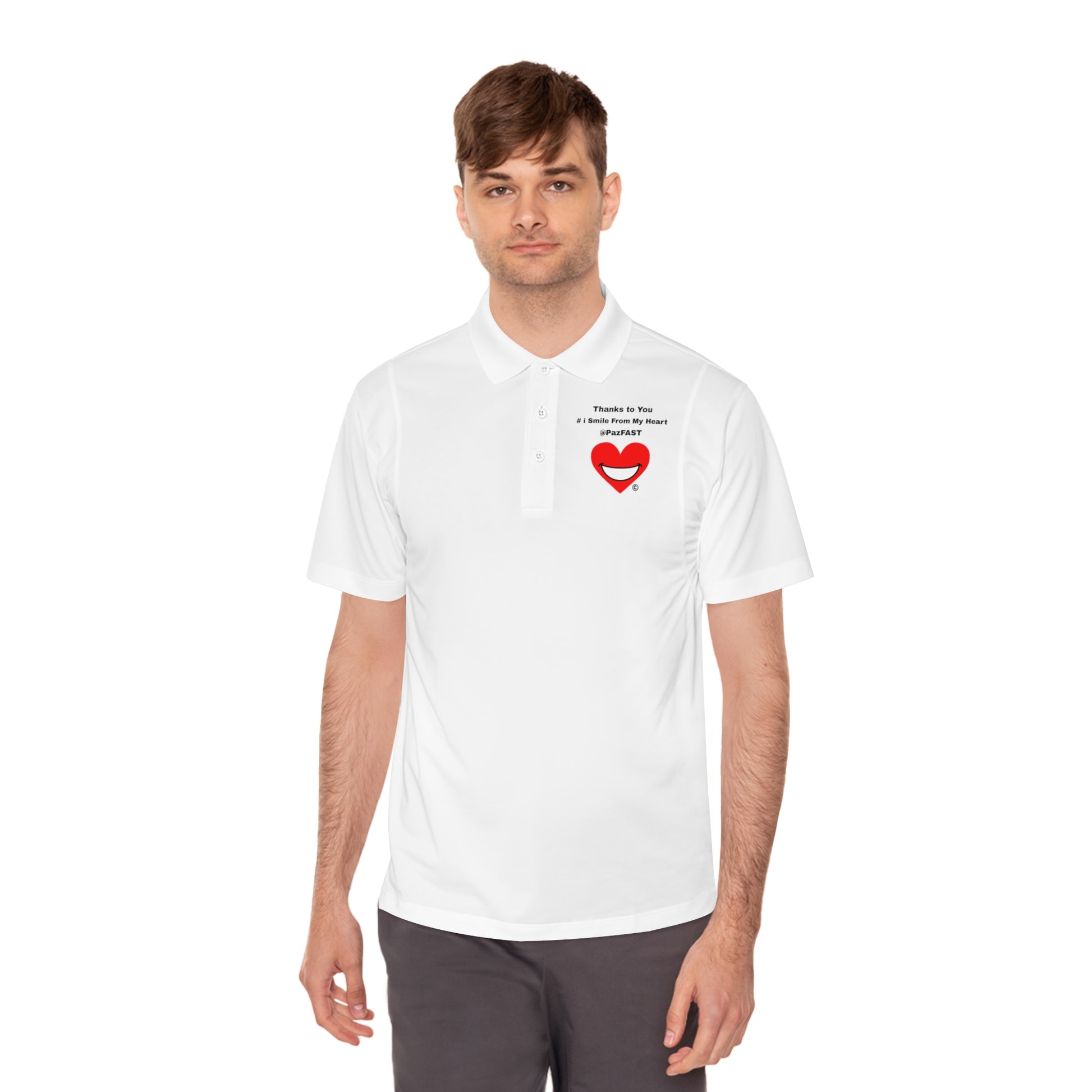 Men's Sport Polo Shirt | Extend Total *Kindness with "Paz FAST, The Love Solution" - The Love Solution