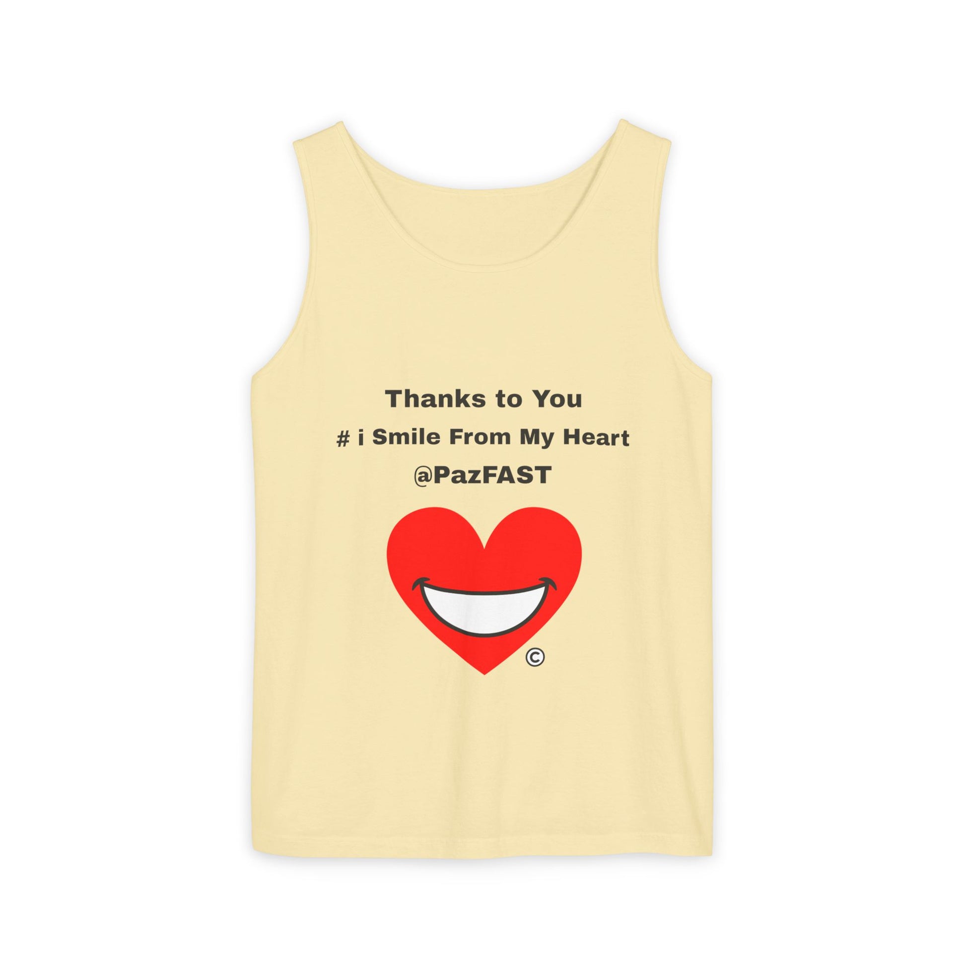 Unisex Garment-Dyed Tank Top | Extend Total *Kindness with "Paz FAST, The Love Solution" - The Love Solution