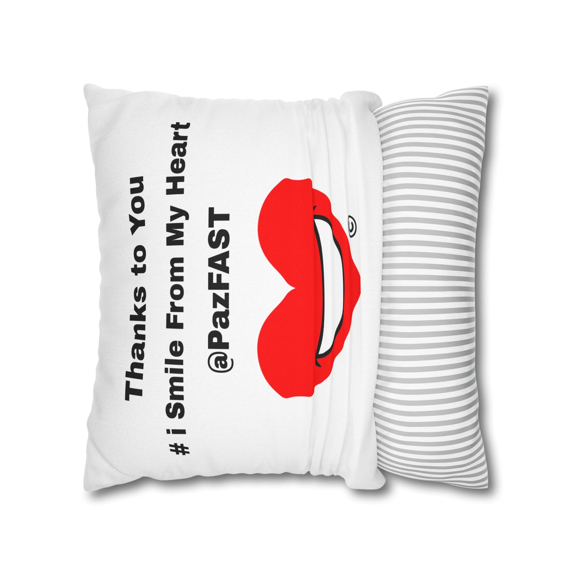 Spun Polyester Square Pillowcase | Extend Total *Kindness with "Paz FAST, The Love Solution" - The Love Solution