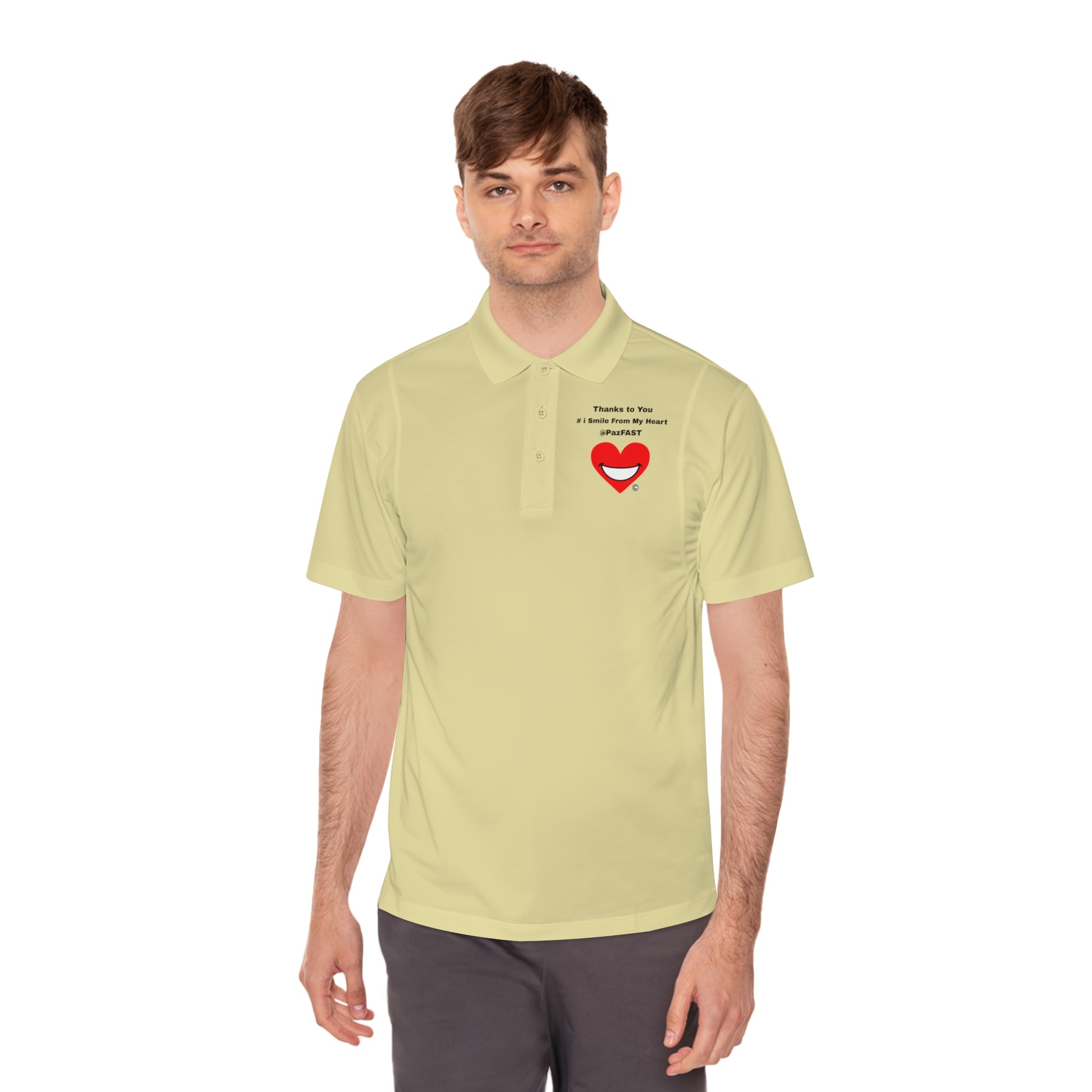 Men's Sport Polo Shirt | Extend Total *Kindness with "Paz FAST, The Love Solution" - The Love Solution