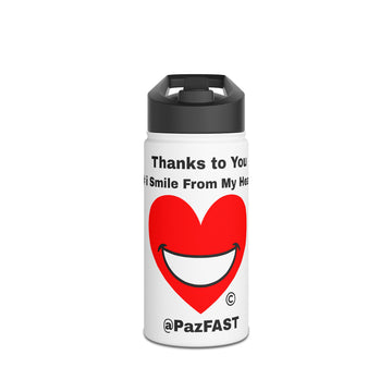 Stainless Steel Water Bottle, Standard Lid | Extend Total *Kindness with "Paz FAST, The Love Solution" - The Love Solution