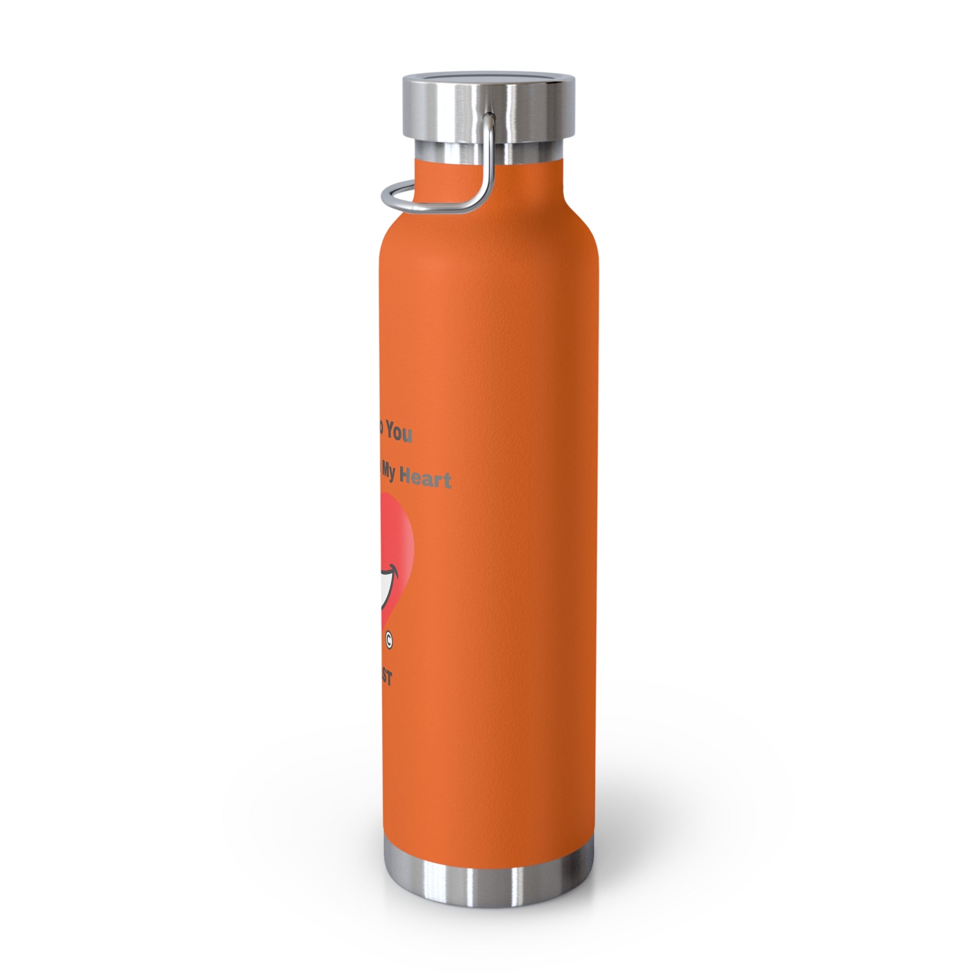 Enjoy and Extend Love with "I Smile From My Heart" and this Copper Vacuum Insulated Bottle, 22oz  | Extend Total *Kindness with "Paz FAST, The Love Solution" - The Love Solution