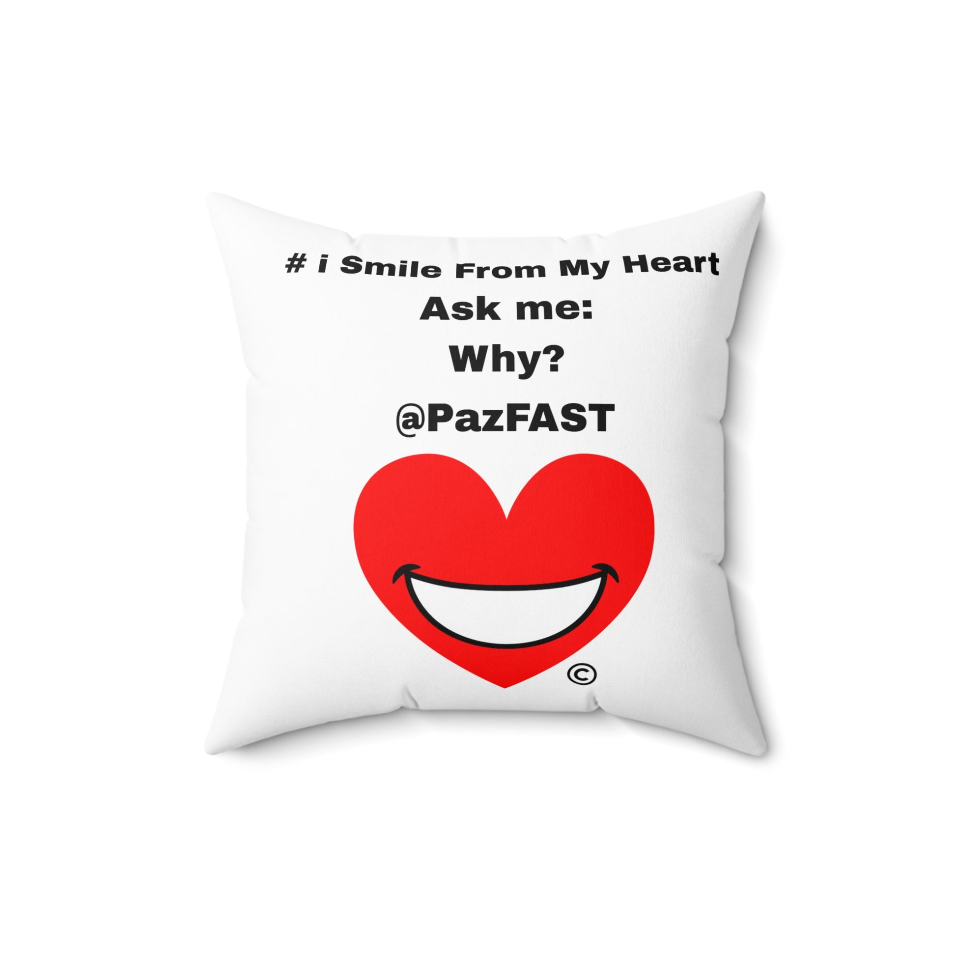 Spun Polyester Square Pillow | Extend Total *Kindness with "Paz FAST, The Love Solution" - The Love Solution