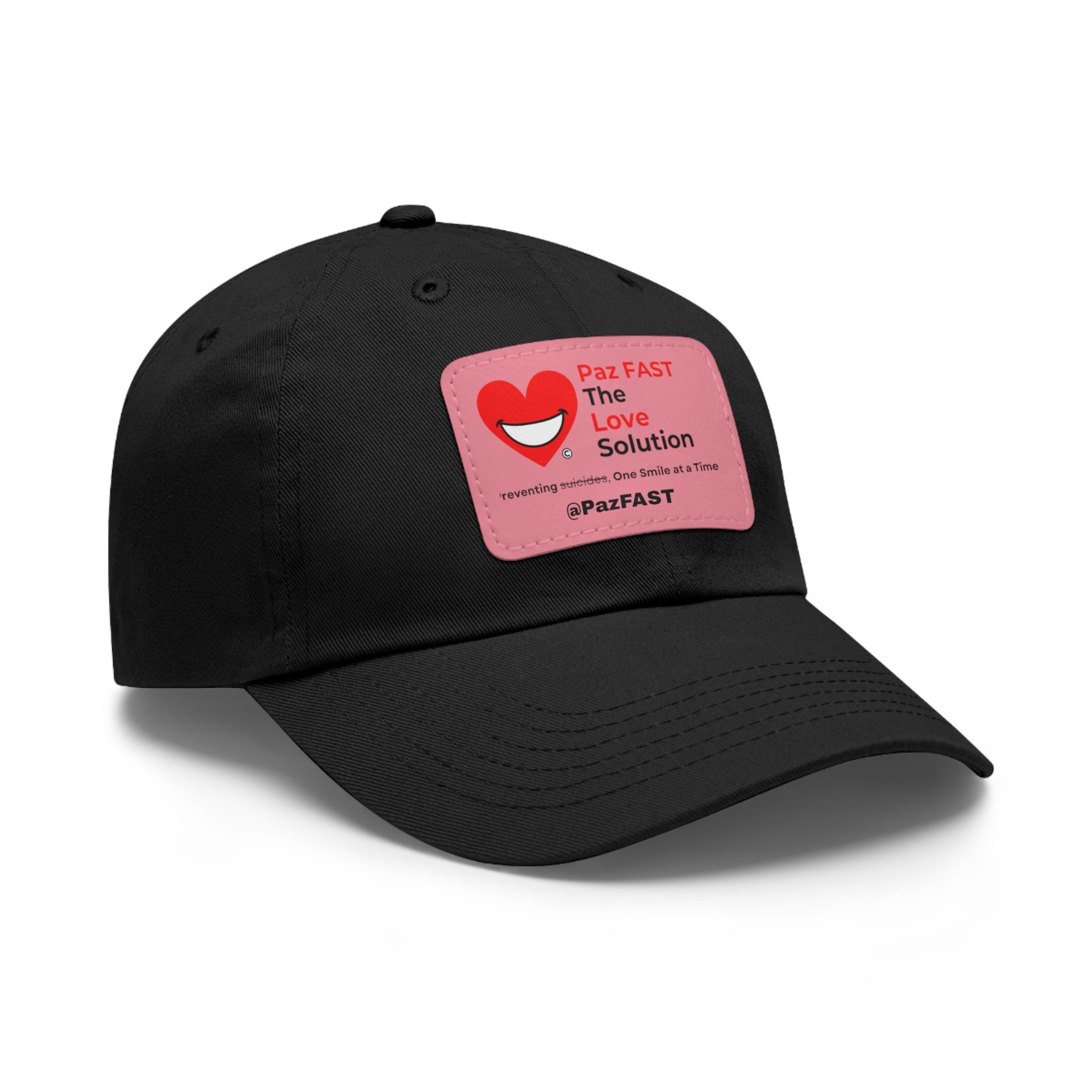 Dad Hat with Leather Patch (Rectangle) | Extend Total *Kindness with "Paz FAST, The Love Solution" - The Love Solution