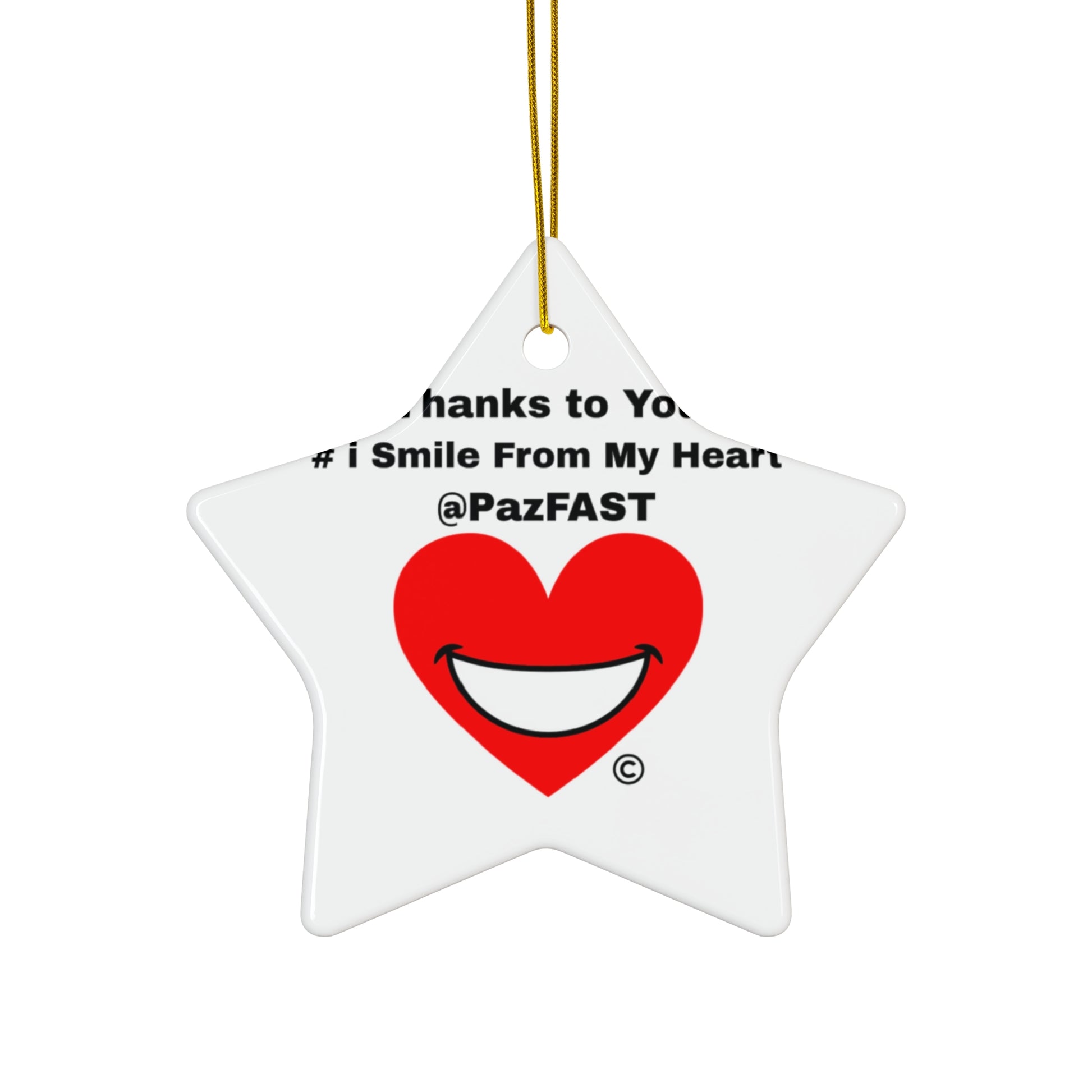 Ceramic Ornament, 4 Shapes | Extend Total *Kindness with "Paz FAST, The Love Solution" - The Love Solution