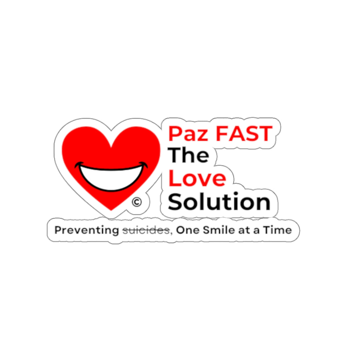 Kiss-Cut Stickers | Extend Total *Kindness with "Paz FAST, The Love Solution" - The Love Solution