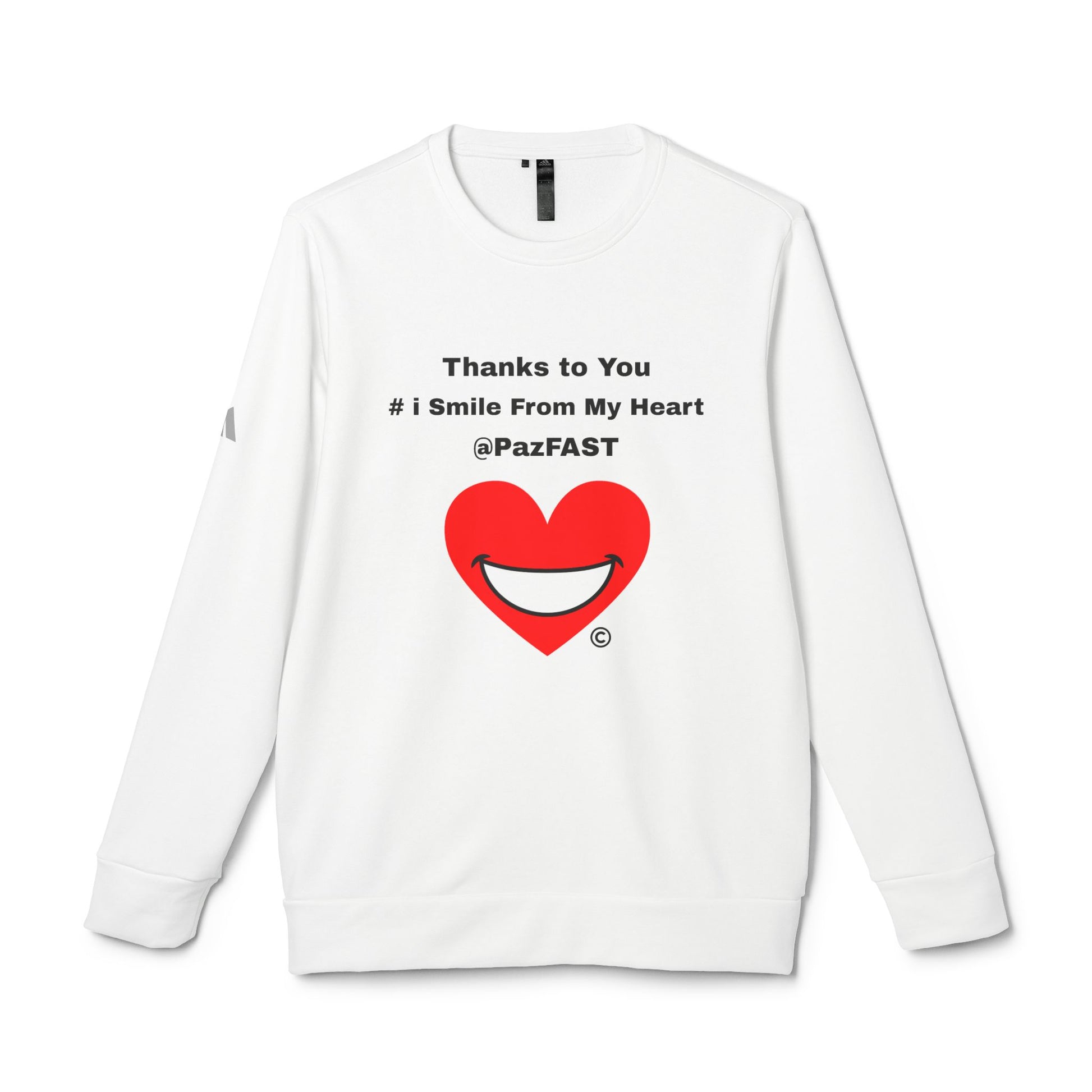 Adidas® Unisex Fleece Crewneck Sweatshirt | Extend Total *Kindness with "Paz FAST, The Love Solution" - The Love Solution