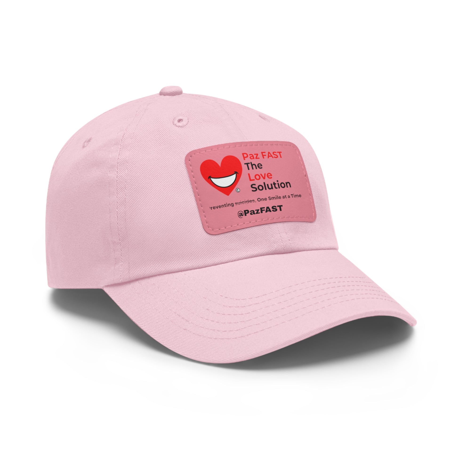 Dad Hat with Leather Patch (Rectangle) | Extend Total *Kindness with "Paz FAST, The Love Solution" - The Love Solution