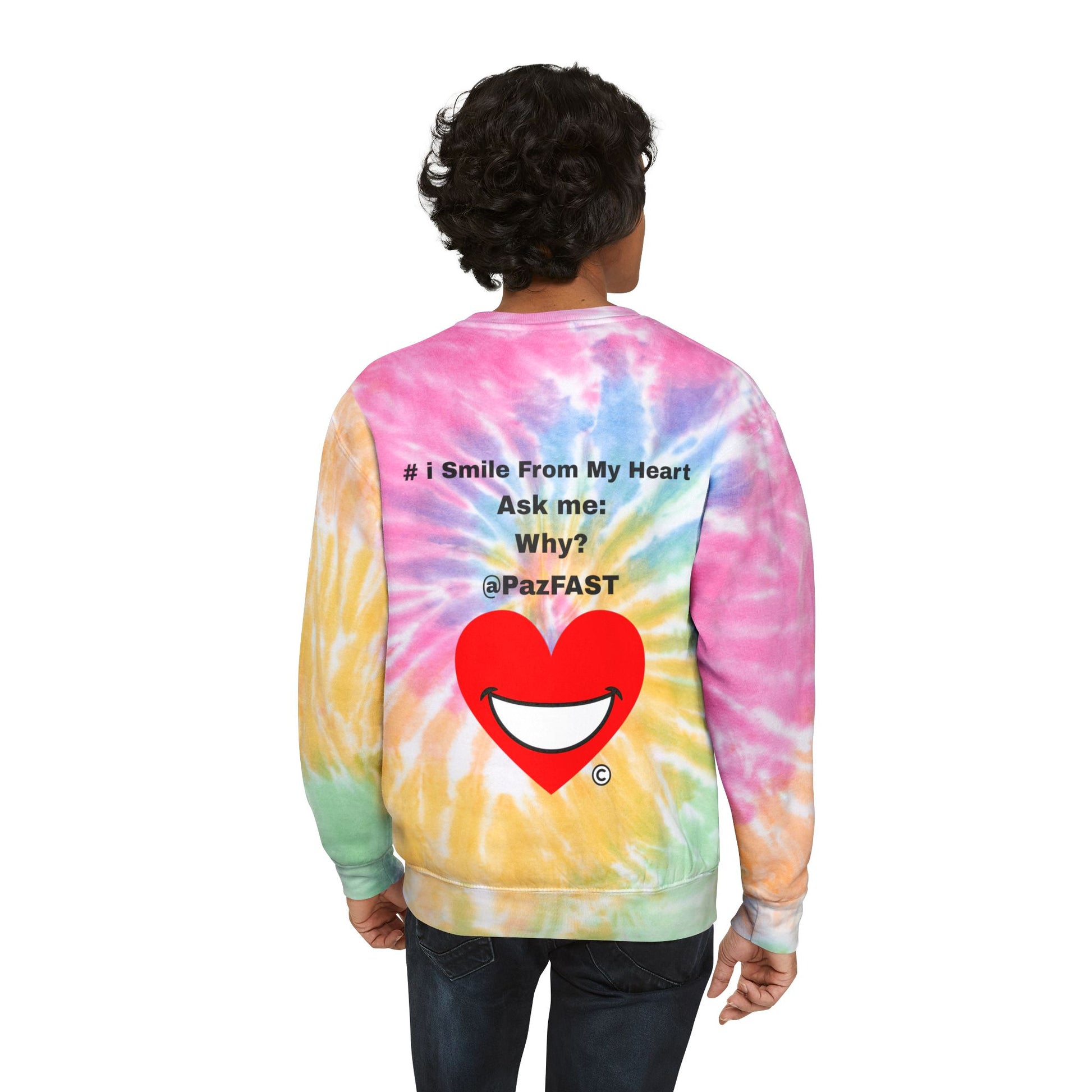 Unisex Tie-Dye Sweatshirt | Extend Total *Kindness with "Paz FAST, The Love Solution" - The Love Solution