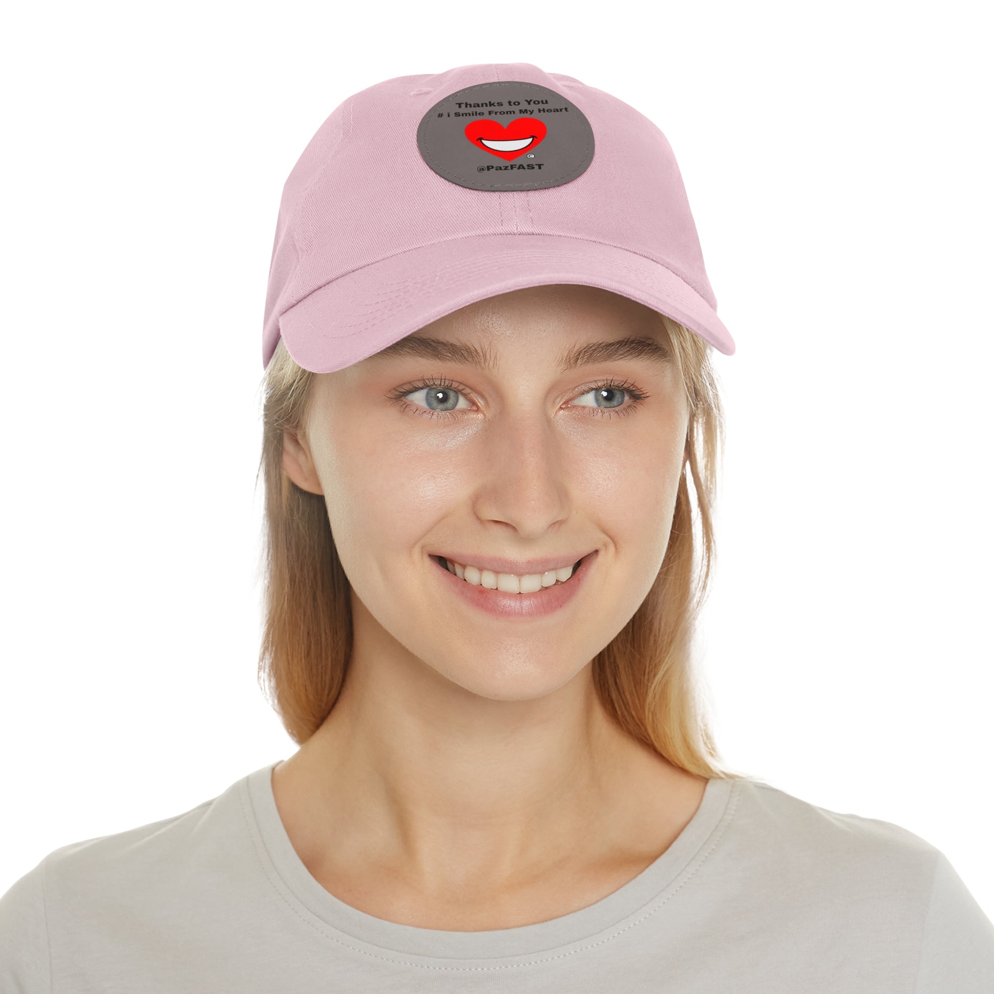 Dad Hat with Leather Patch (Round) | Extend Total *Kindness with "Paz FAST, The Love Solution" - The Love Solution