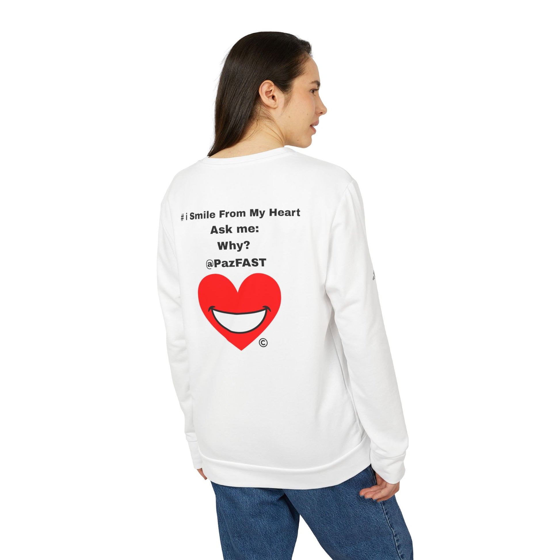 Adidas® Unisex Fleece Crewneck Sweatshirt | Extend Total *Kindness with "Paz FAST, The Love Solution" - The Love Solution