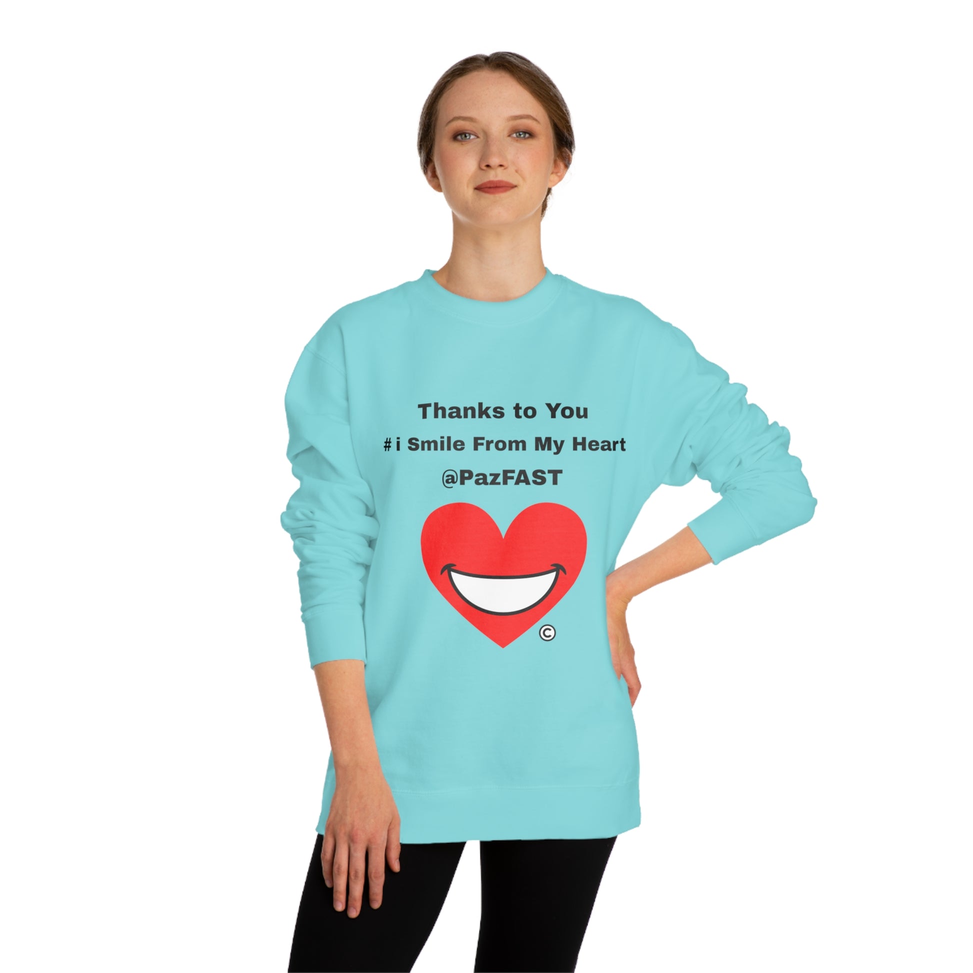 Unisex Crew Neck Sweatshirt | Extend Total *Kindness with "Paz FAST, The Love Solution" - The Love Solution