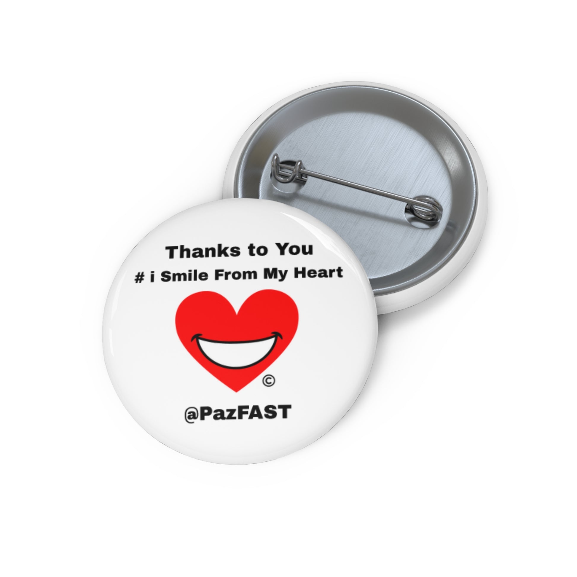 Custom Pin Buttons | Extend Total *Kindness with "Paz FAST, The Love Solution" - The Love Solution