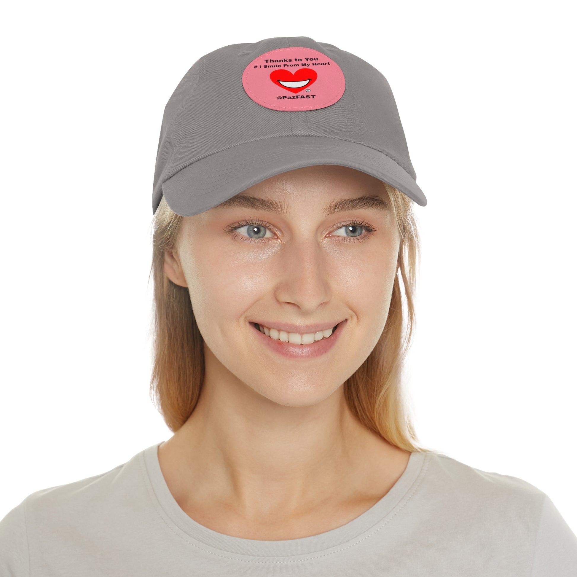 Dad Hat with Leather Patch (Round) | Extend Total *Kindness with "Paz FAST, The Love Solution" - The Love Solution