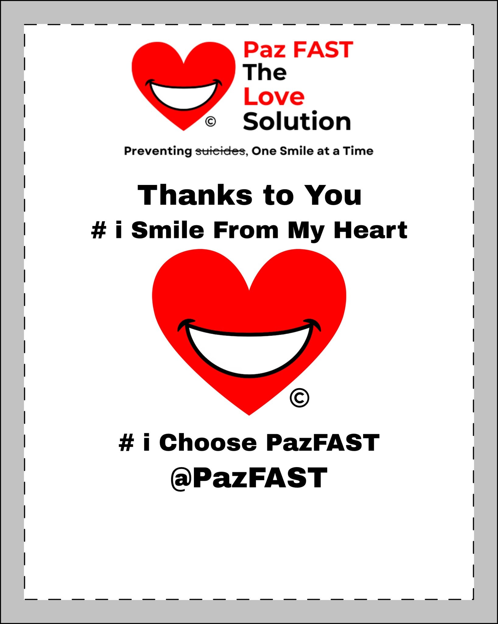 Framed Poster, Multi-Color | Extend Total *Kindness with "Paz FAST, The Love Solution" - The Love Solution