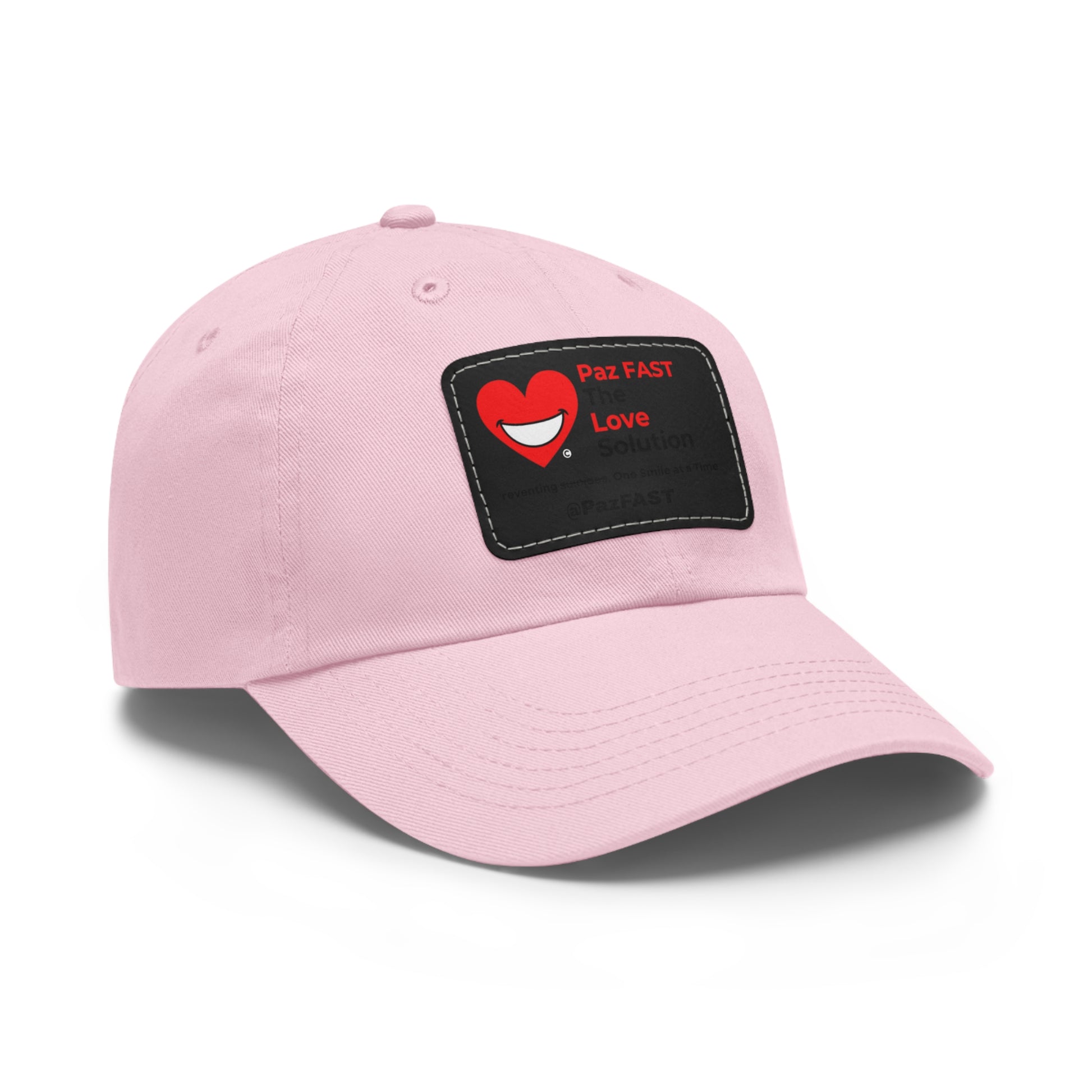 Dad Hat with Leather Patch (Rectangle) | Extend Total *Kindness with "Paz FAST, The Love Solution" - The Love Solution