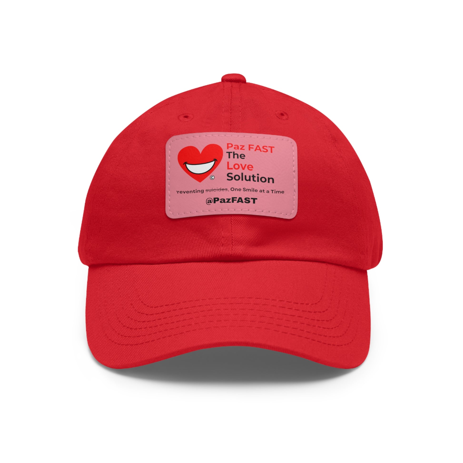 Dad Hat with Leather Patch (Rectangle) | Extend Total *Kindness with "Paz FAST, The Love Solution" - The Love Solution