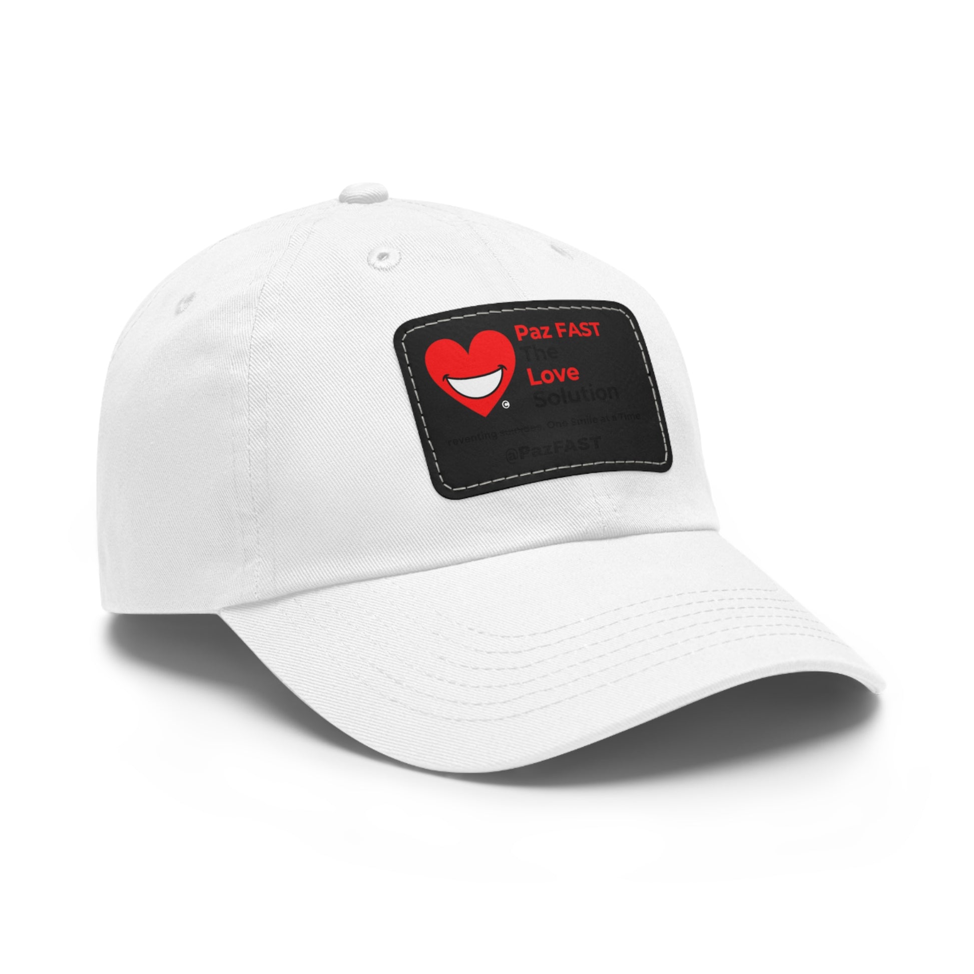 Dad Hat with Leather Patch (Rectangle) | Extend Total *Kindness with "Paz FAST, The Love Solution" - The Love Solution