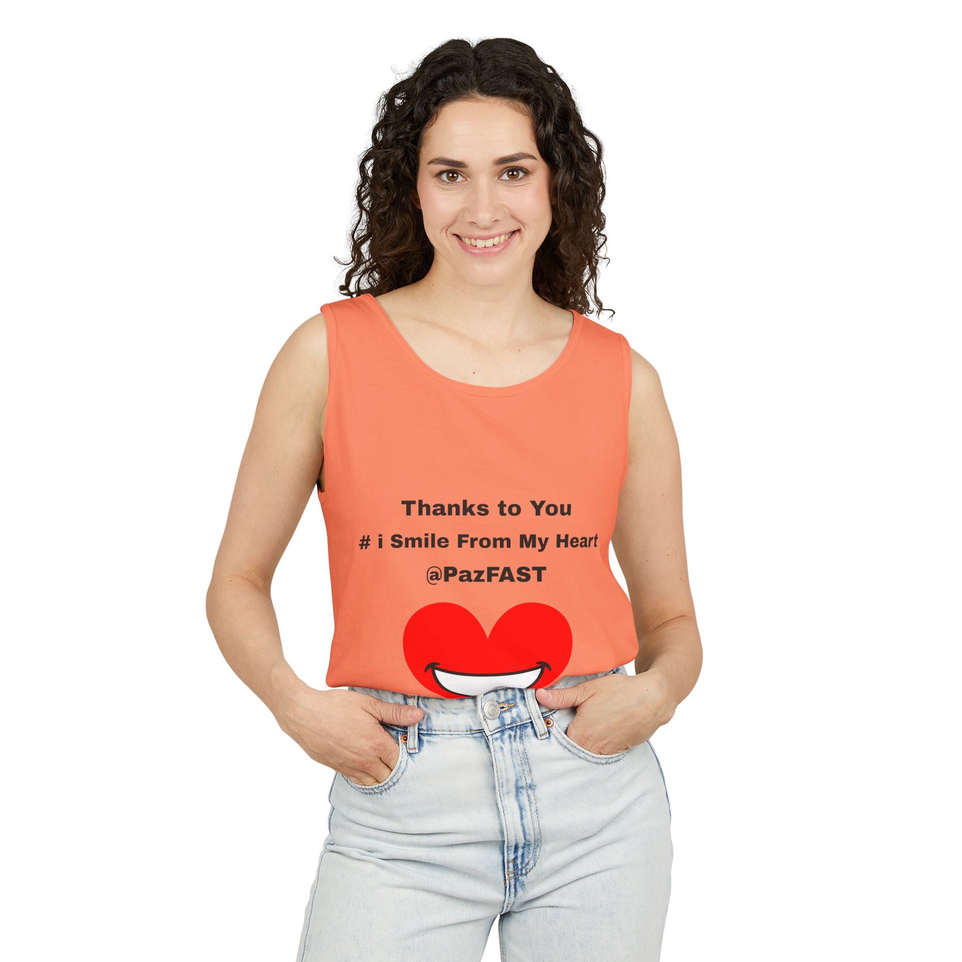 Unisex Garment-Dyed Tank Top | Extend Total *Kindness with "Paz FAST, The Love Solution" - The Love Solution