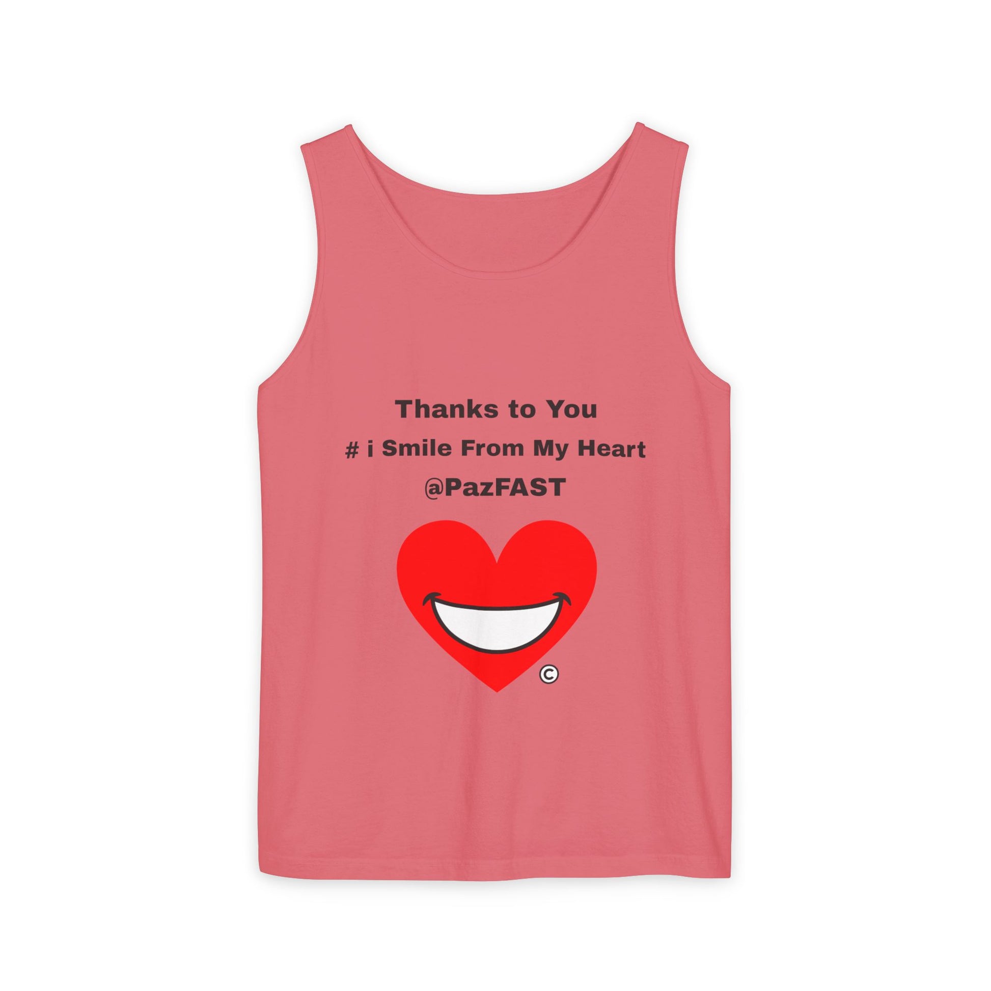 Unisex Garment-Dyed Tank Top | Extend Total *Kindness with "Paz FAST, The Love Solution" - The Love Solution