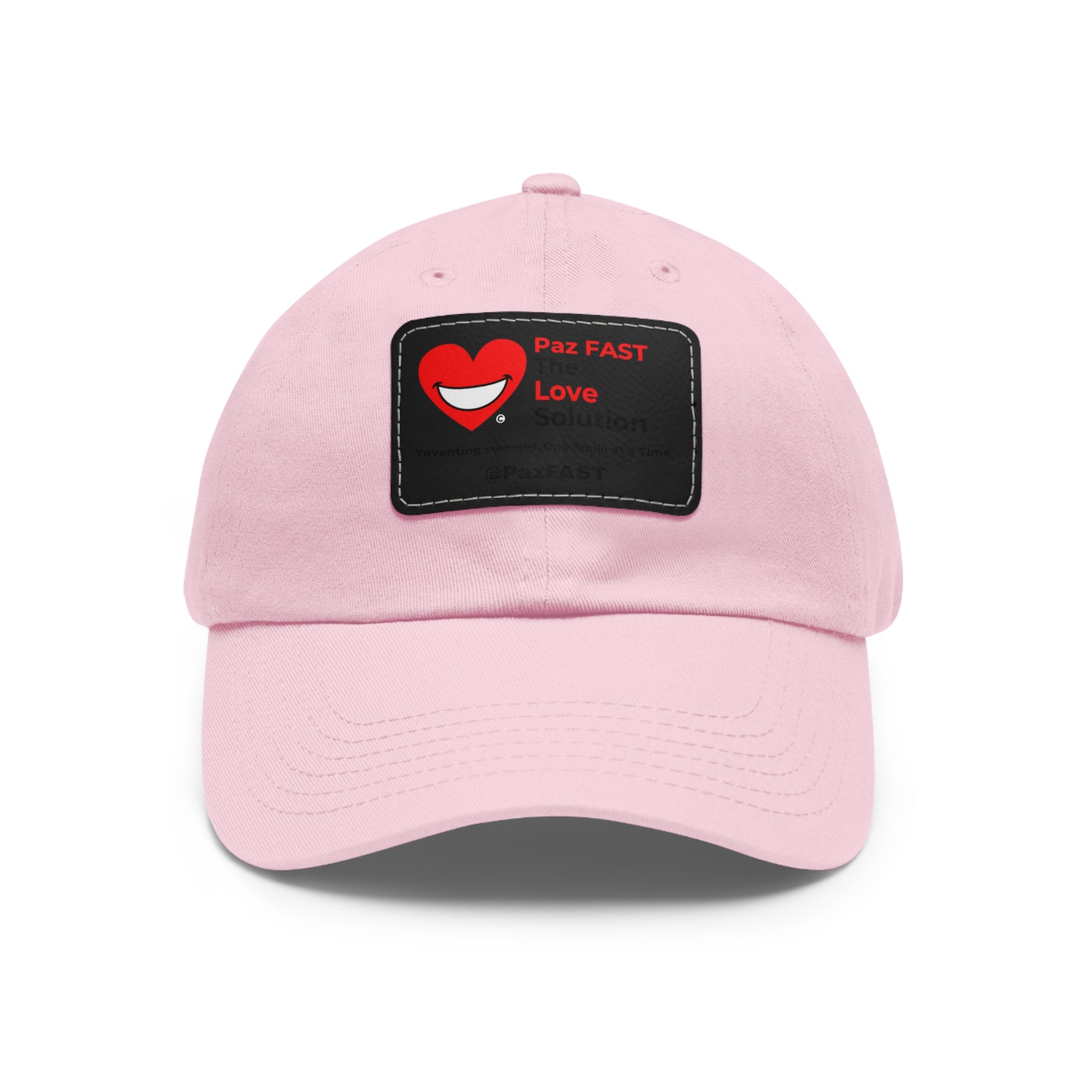 Dad Hat with Leather Patch (Rectangle) | Extend Total *Kindness with "Paz FAST, The Love Solution" - The Love Solution