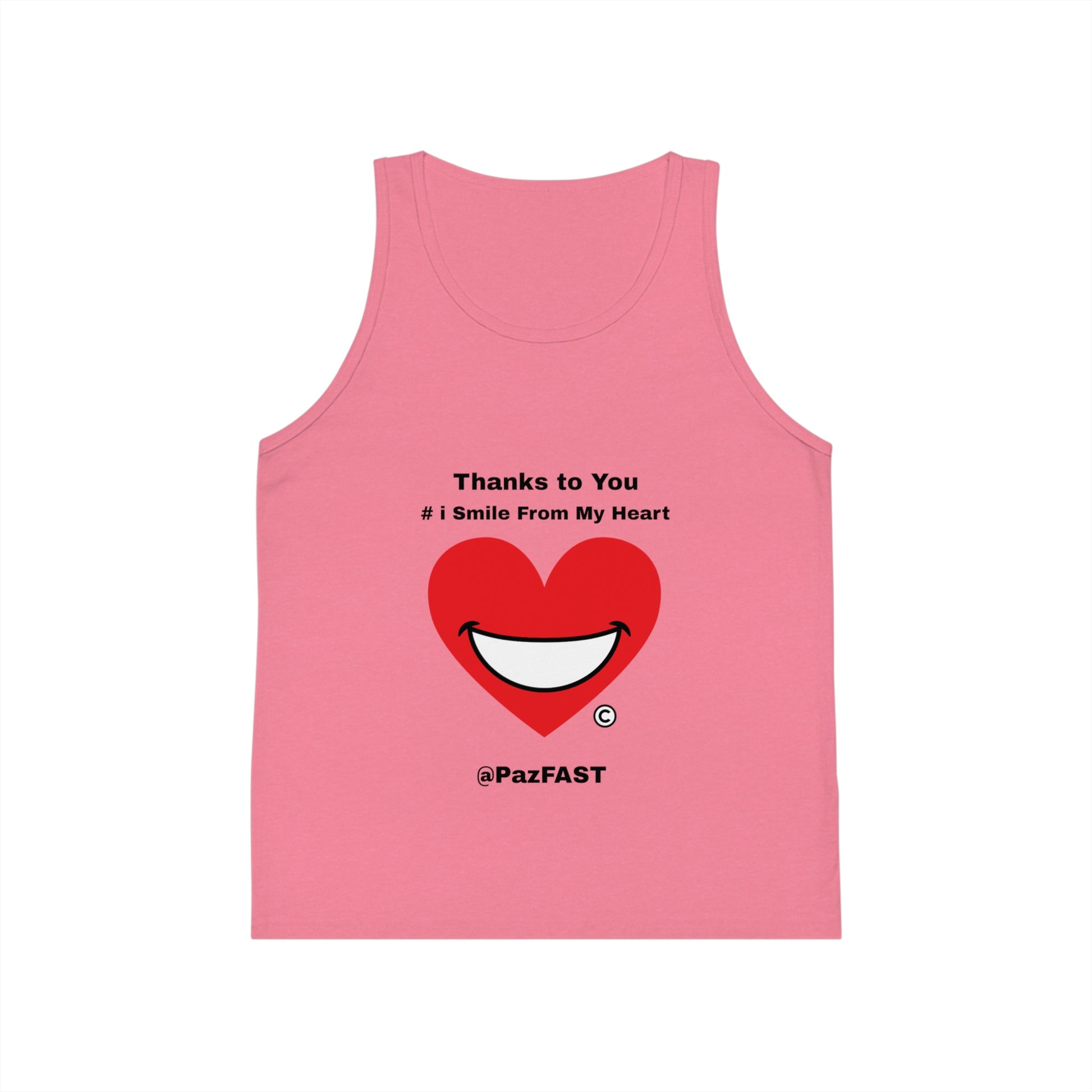 Kid's Jersey Tank Top | Extend Total *Kindness with "Paz FAST, The Love Solution" - The Love Solution