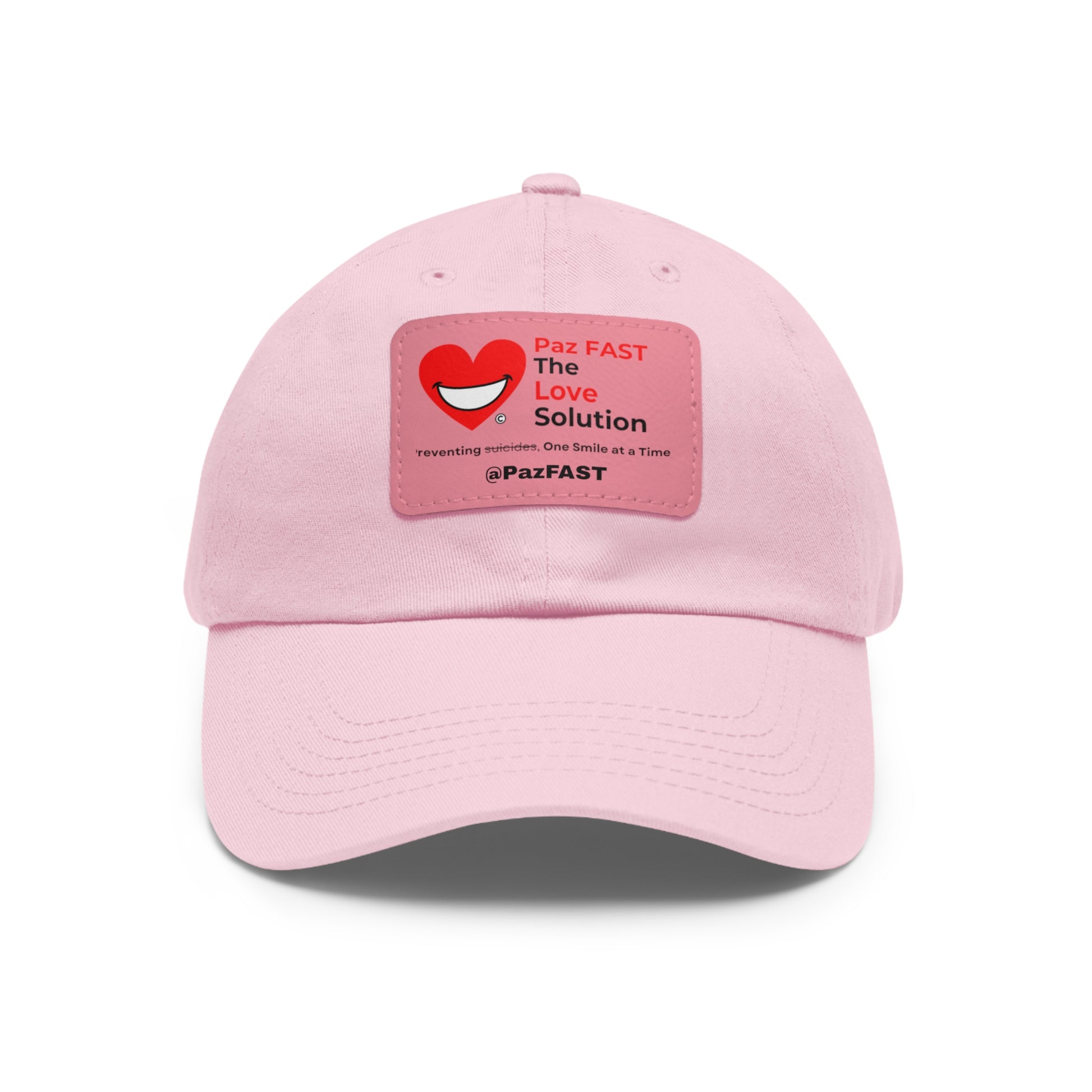 Dad Hat with Leather Patch (Rectangle) | Extend Total *Kindness with "Paz FAST, The Love Solution" - The Love Solution