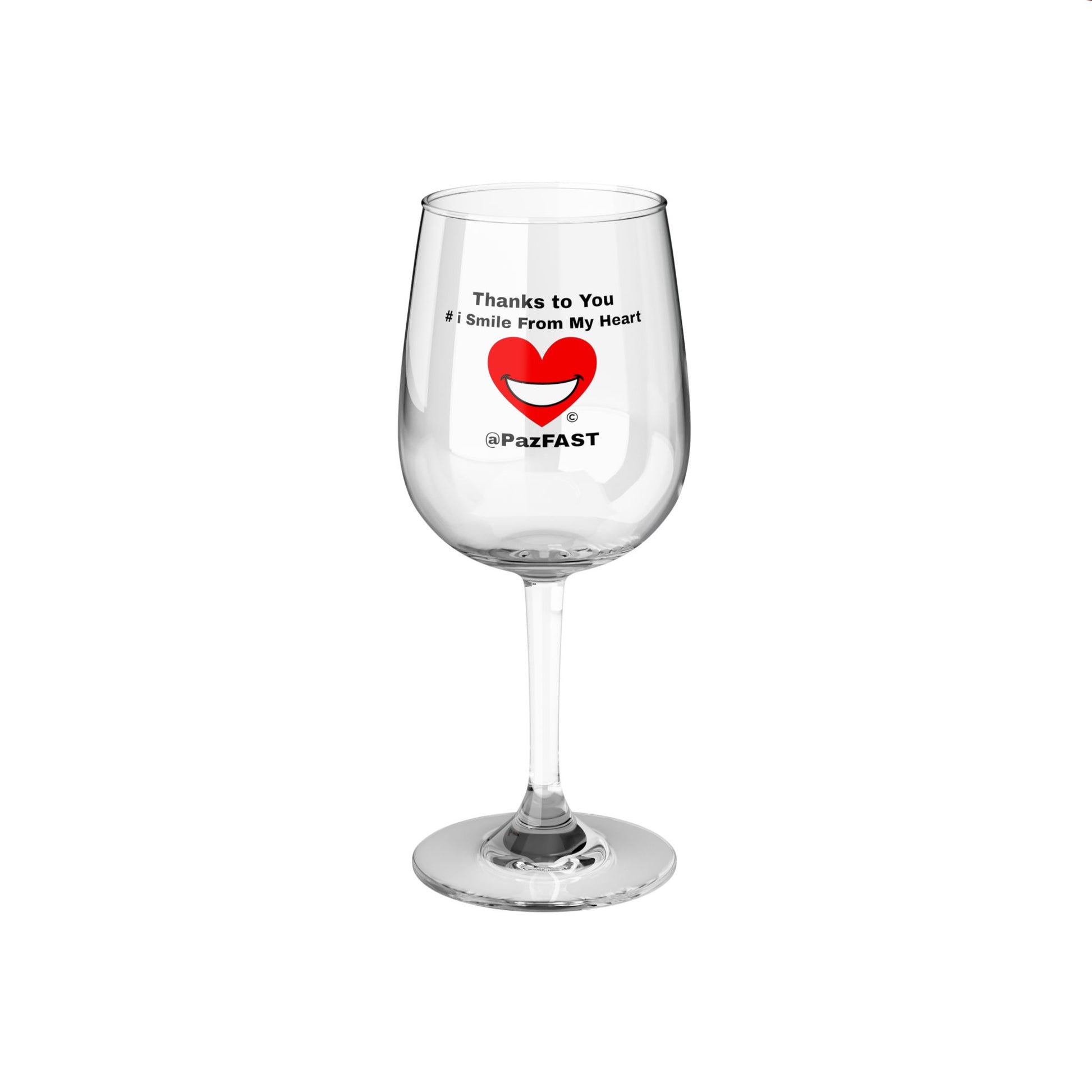 Wine Glass, 12oz | Extend Total *Kindness with "Paz FAST, The Love Solution" - The Love Solution