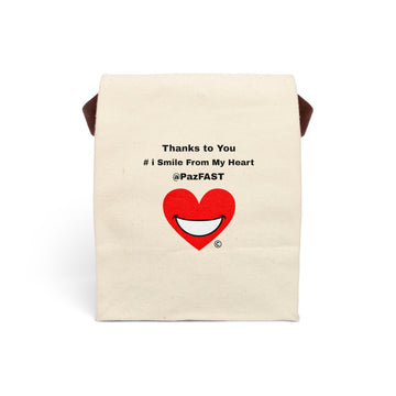 Canvas Lunch Bag With Strap | Extend Total *Kindness with "Paz FAST, The Love Solution" - The Love Solution