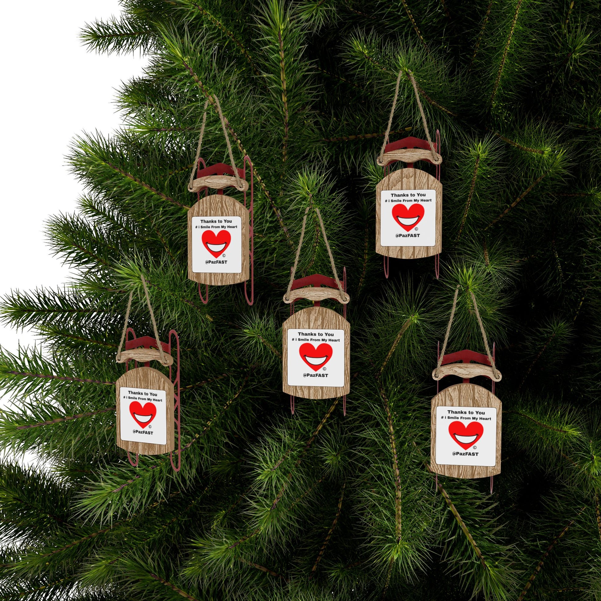 Sled Ornaments | Extend Total *Kindness with "Paz FAST, The Love Solution" - The Love Solution