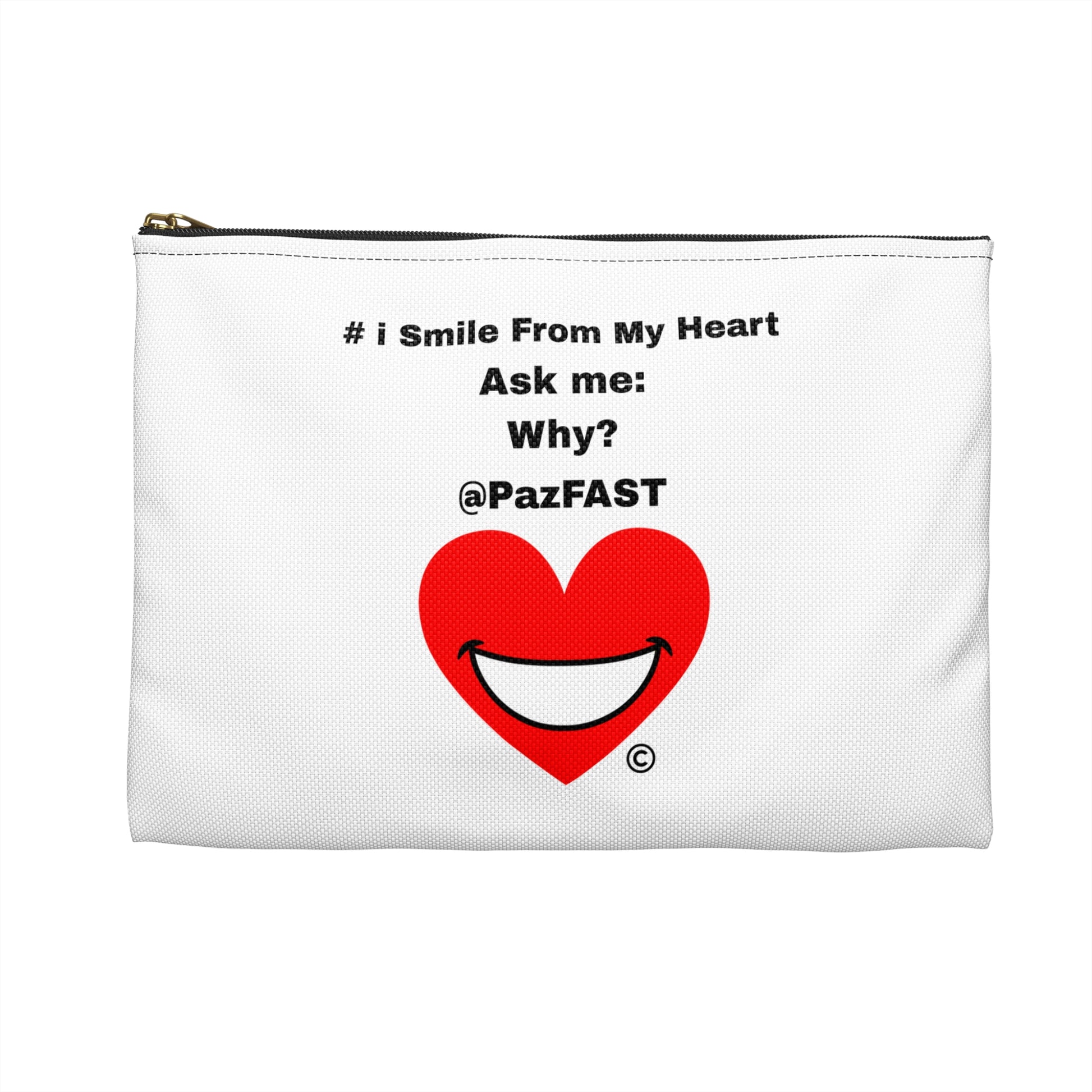 Flat Accessory Pouch 100% Polyester | Extend Total *Kindness with "Paz FAST, The Love Solution" - The Love Solution