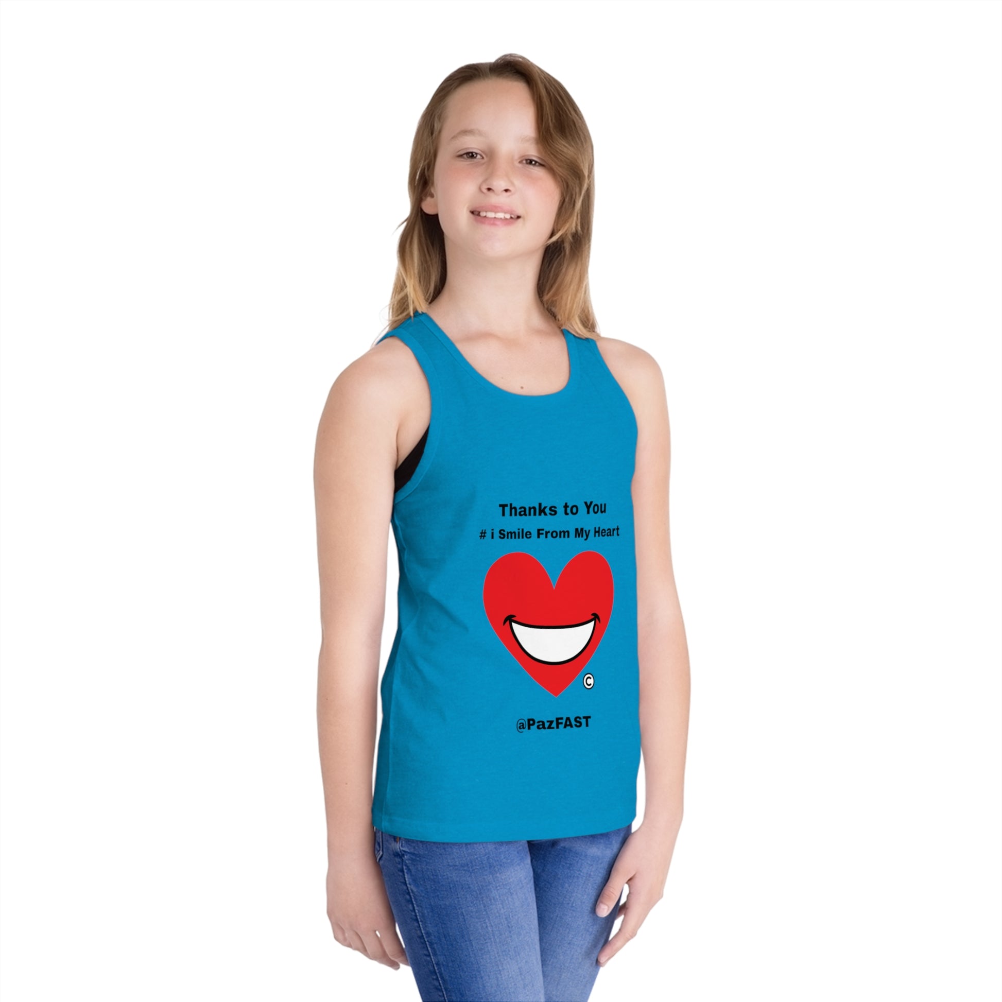 Kid's Jersey Tank Top | Extend Total *Kindness with "Paz FAST, The Love Solution" - The Love Solution